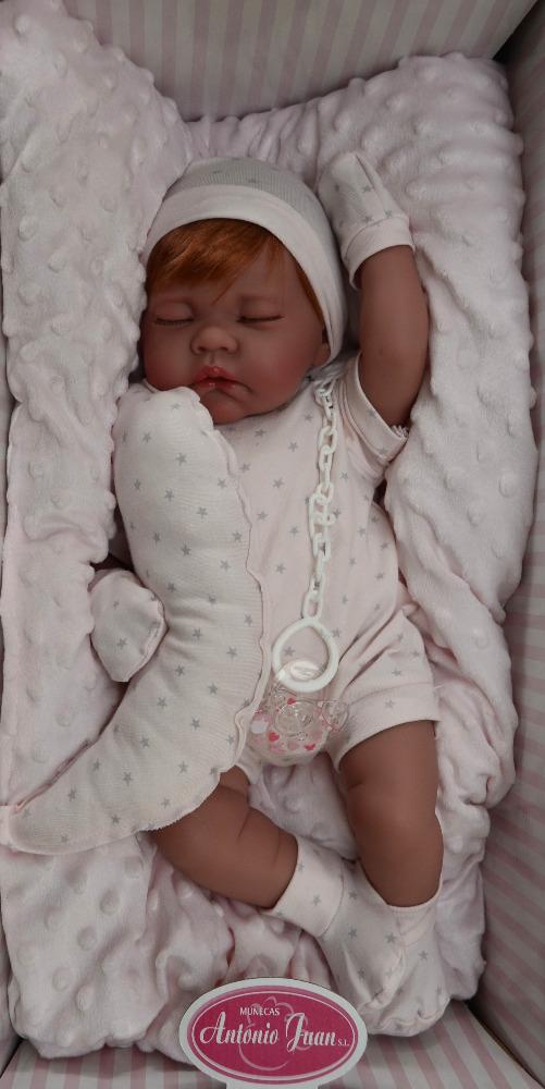Realistické miminko - holčička Luna - zrzavé vlásky od Antonio Juan