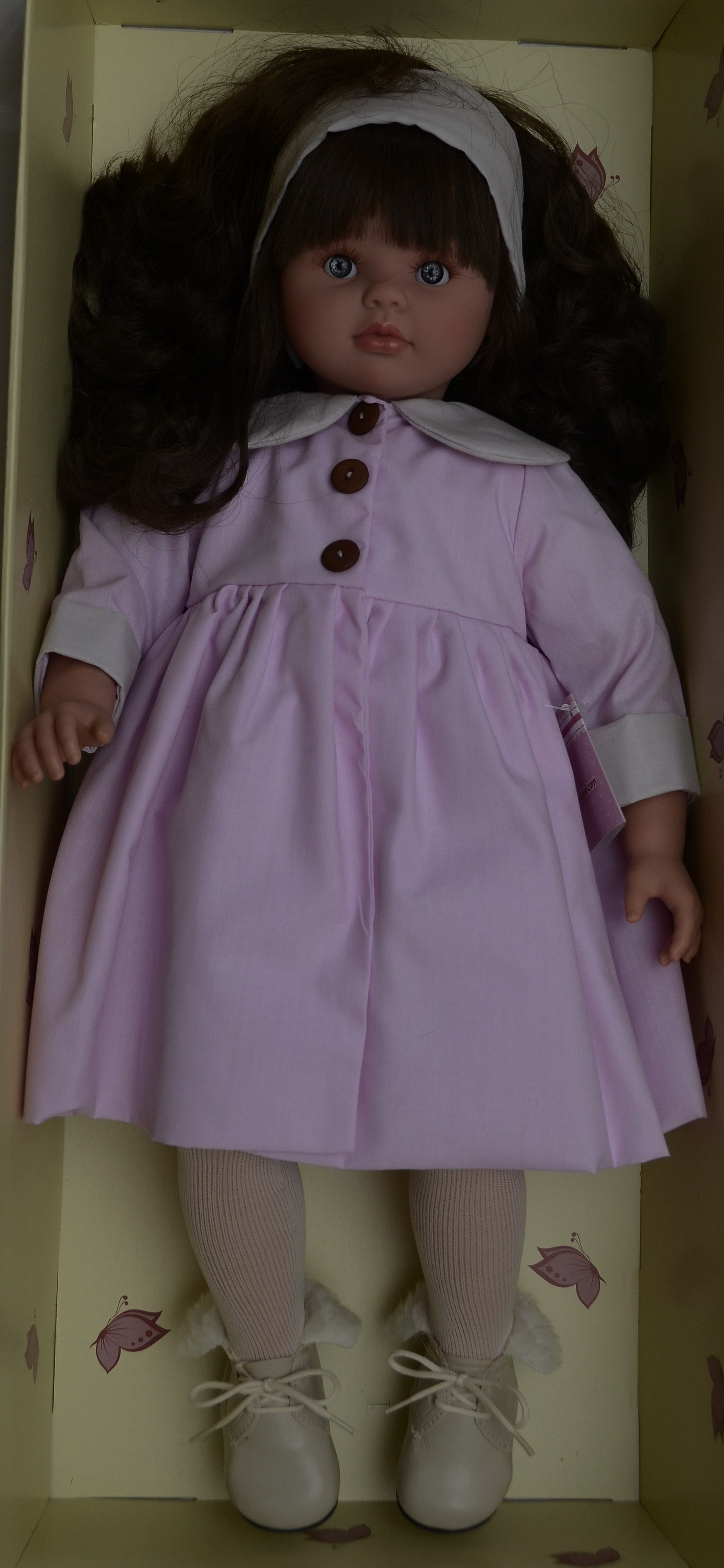 Realistická panenka PEPA - růžový kabátek - od firmy ASIVIL ze Španělska