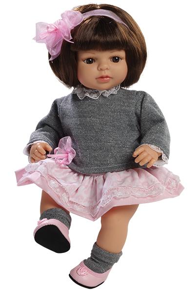 Realistická panenka Laura s mašlí od firmy Berjuan ze Španělska