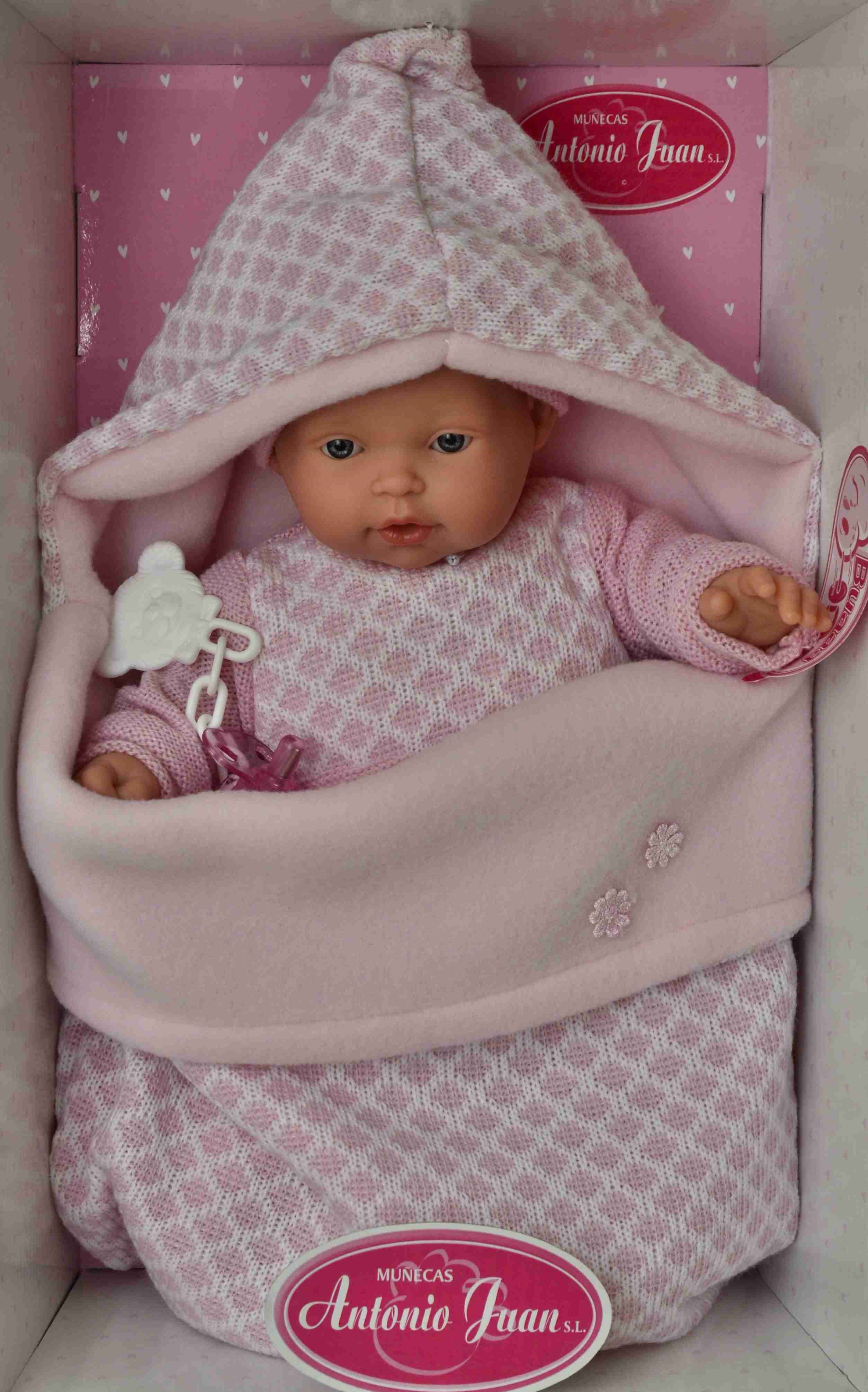 Realistická panenka - miminko- holčička Kika ve spacím pytli od Antonio Juan