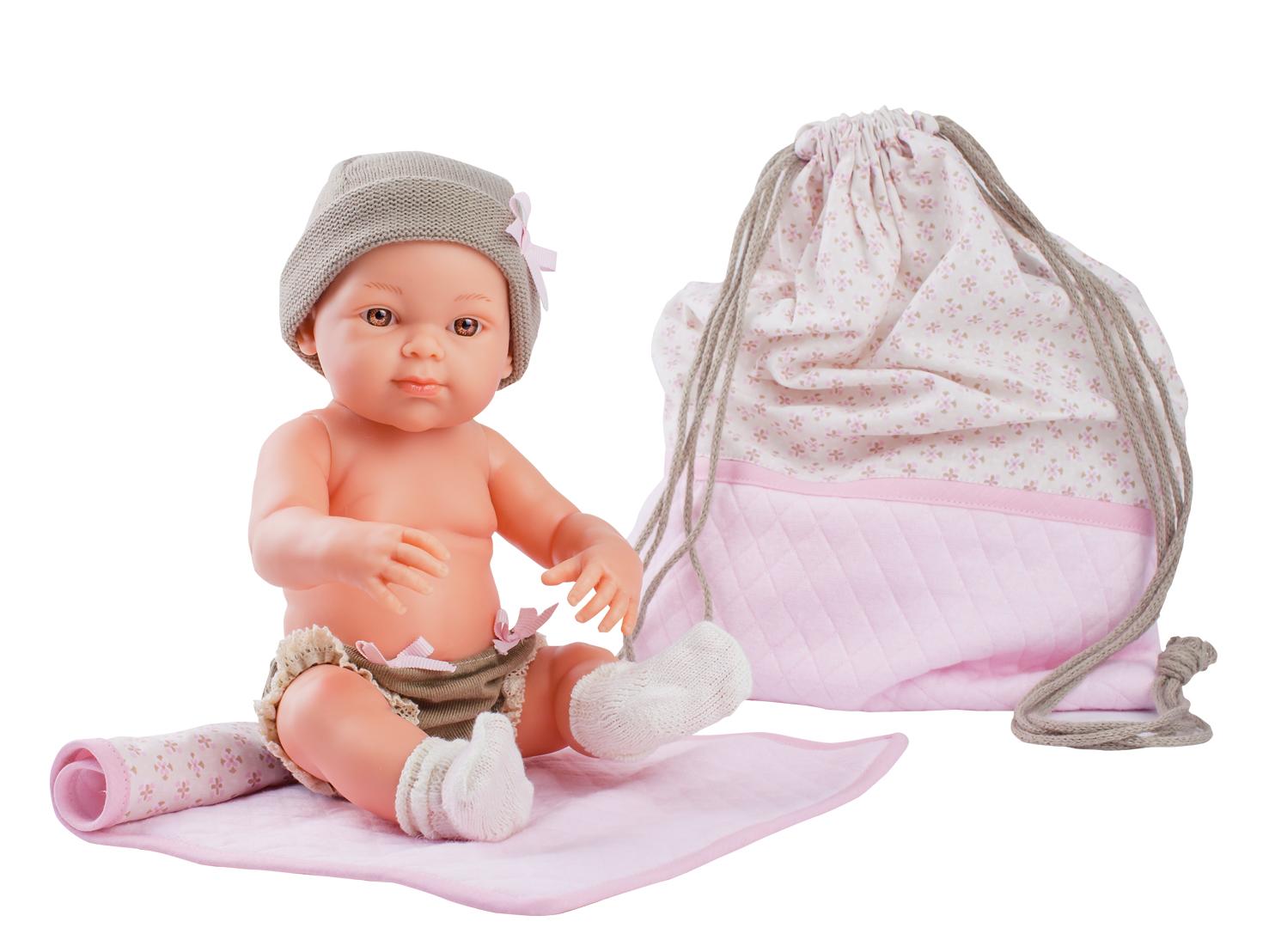 Realistické miminko - holčička - Mini pikolin s vakem