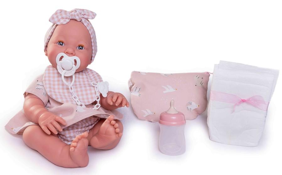 Realistické miminko - čůrající holčička - Mia s toaletní taštičkou 