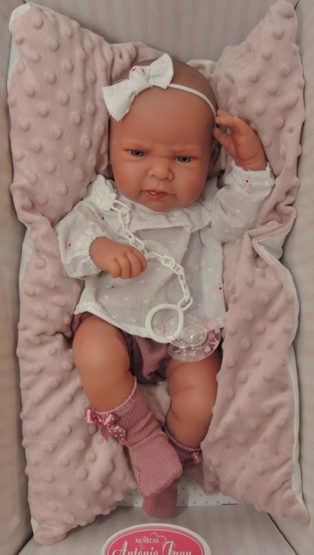 Realistické miminko - holčička Lea na polštářku od Antonio Juan