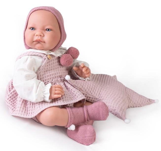 Realistická panenka - miminko- holčička Nica s polštářkem ve tvaru hvězdičky 