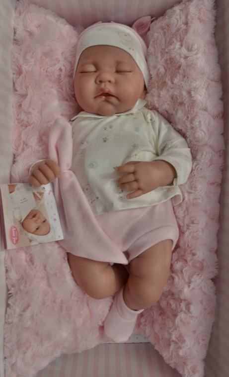 Realistická panenka - miminko- spící holčička - Luna Cojín od Antonio Juan