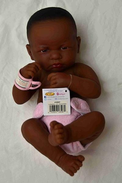 Realistické miminko - holčička - černoška od f. Berenguer - Španělsko