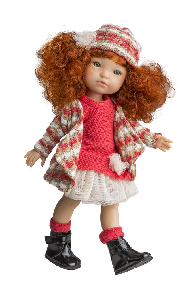 Realistická panenka - holčička - Babeta v červeném od firmy Berjuan