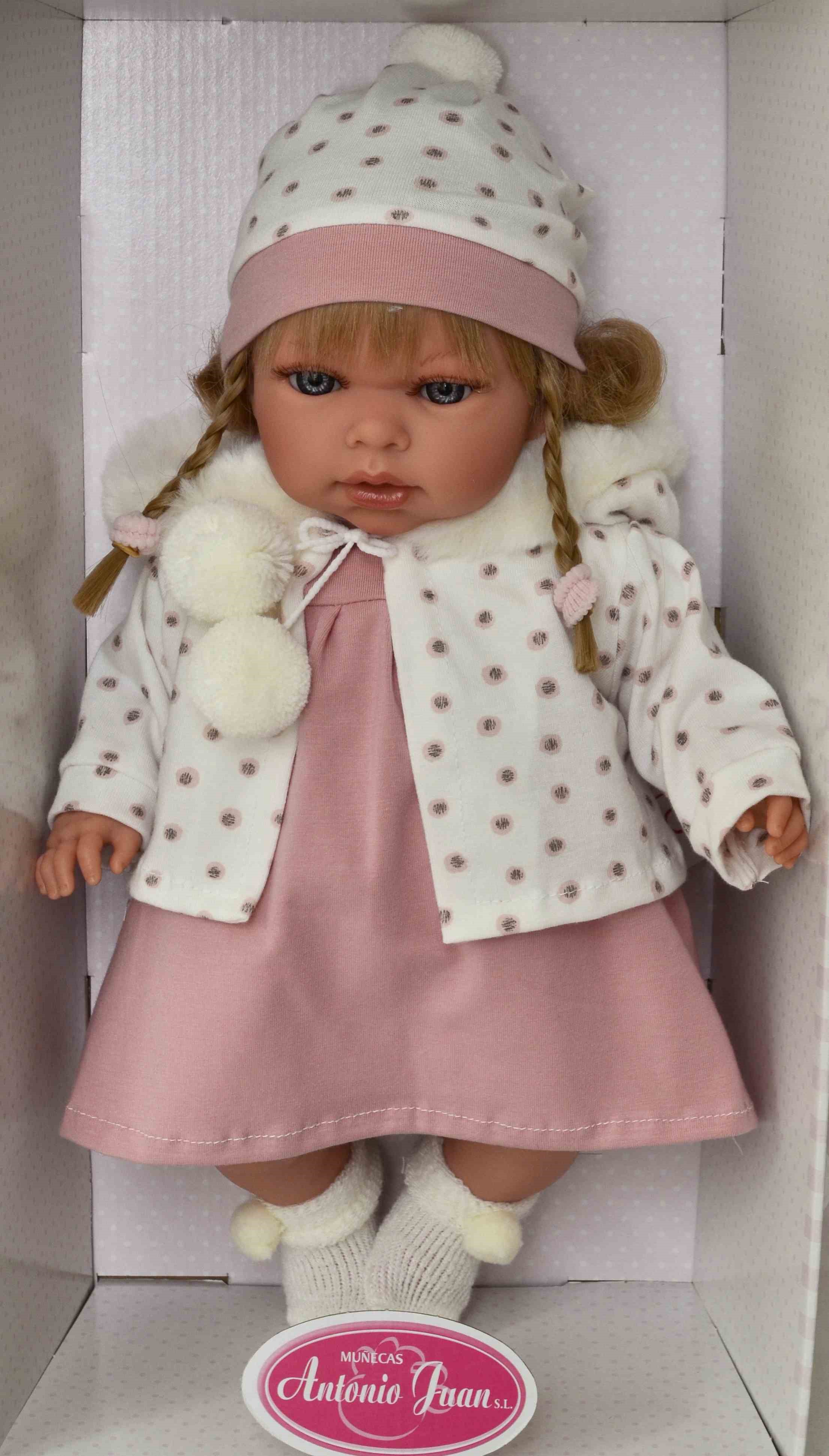 Realistická panenka Antonio Juan - holčička Any s copánky od firmy Antonio Juan 