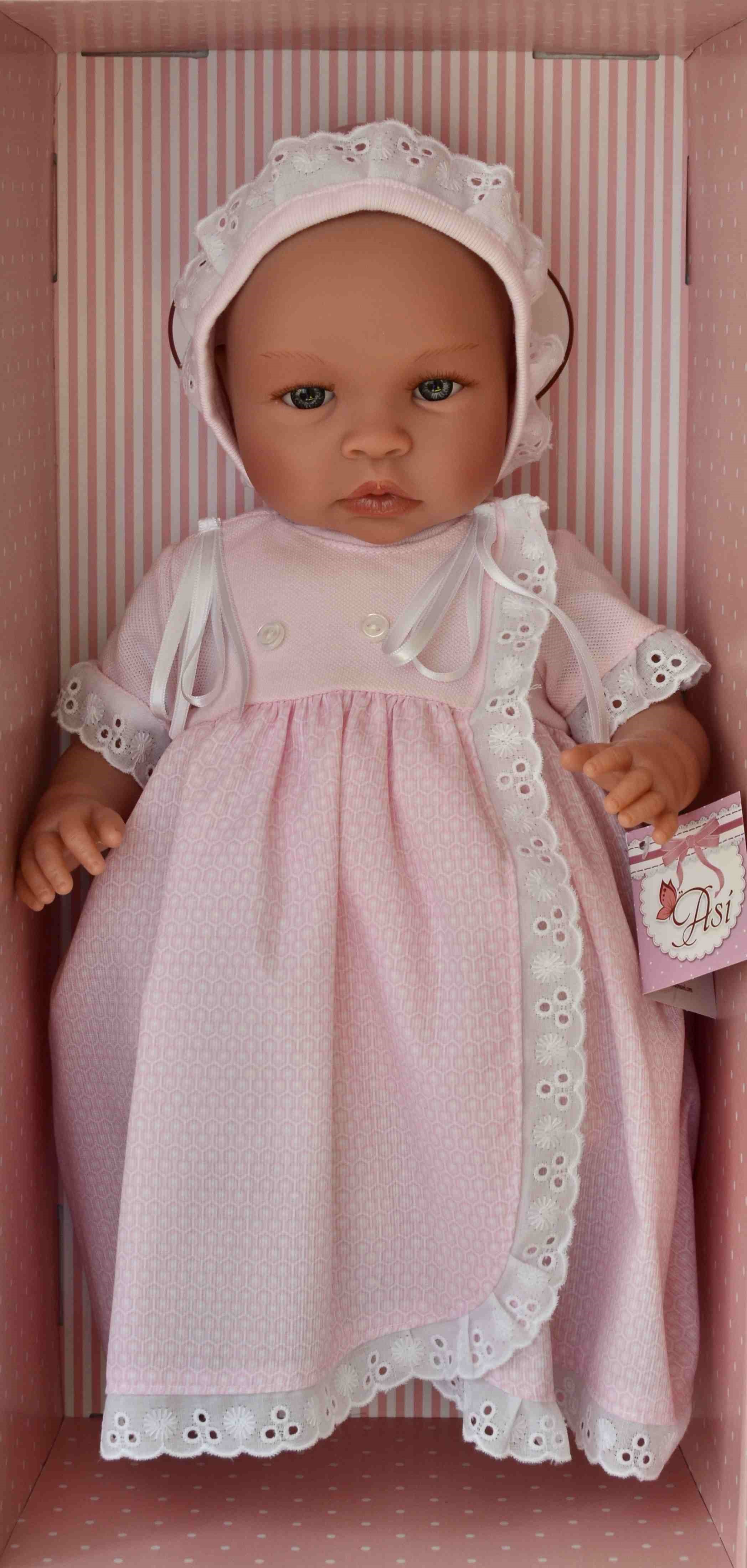 Realistické miminko - LEA v dlouhých šatech - od firmy ASIVIL ze Španělska