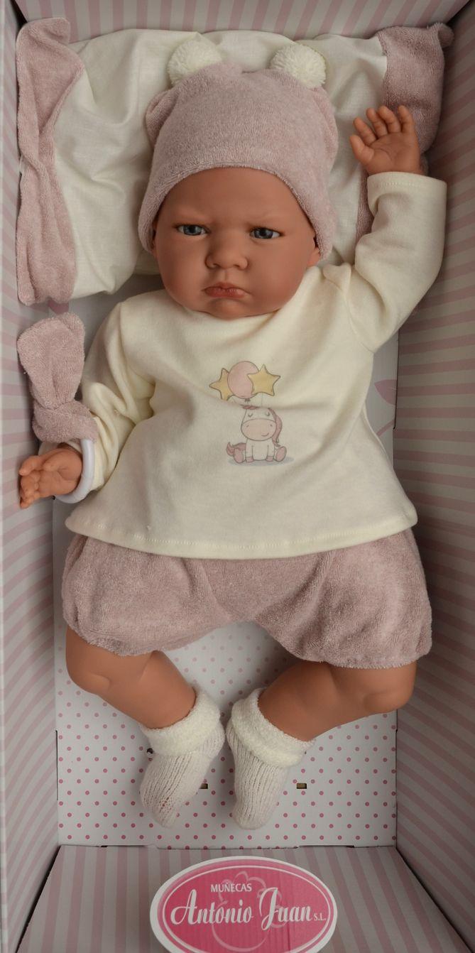 Realistické miminko - holčička - Berta v triku s jednorožcem od Antonio Juan
