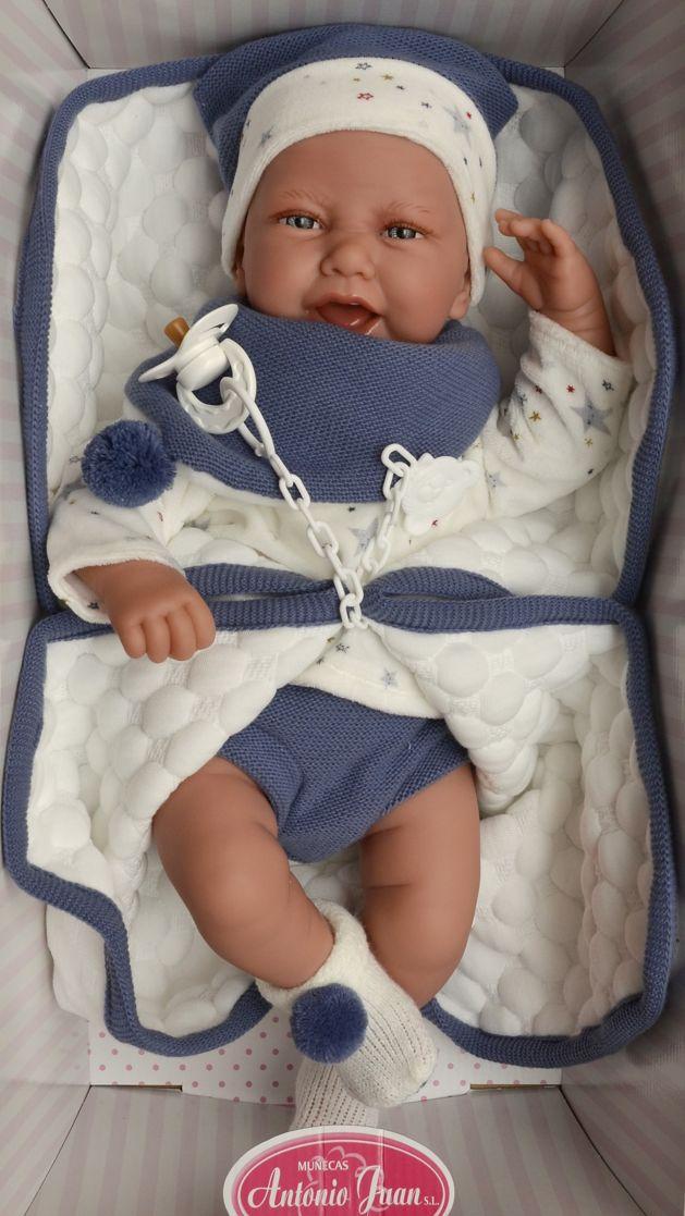 Realistické miminko Carlo v modrých kraťasech od Antonio Juan