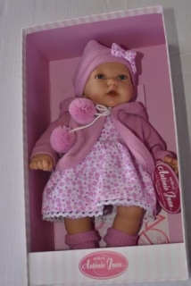 Realistická panenka Antonio Juan - holčička - Petit gorra v tmavě růžovém