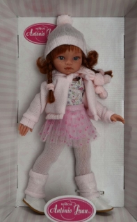 Realistická panenka Emily s copánky od firmy Antonio Juan ze Španělska