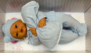 Realistické miminko - chlapeček Beni na polštáři od Antonio Juan
