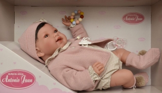 Realistické miminko - holčička Pipa v růžovém kabátku od Antonio Juan