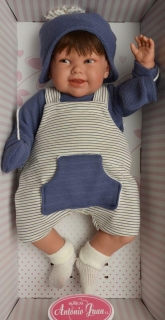 Realistické miminko - chlapeček Martin v kalhotech s laclem od Antonio Juan