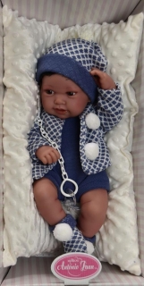 Realistické miminko Antonio Juan - chlapeček Pipo - tmavé vlásky