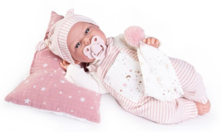 Realistické miminko Antonio Juan - holčička Clara s usínáčkem
