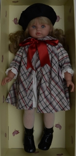 Realistická panenka PEPA - kostkovaný kabátek - od firmy ASIVIL ze Španělska