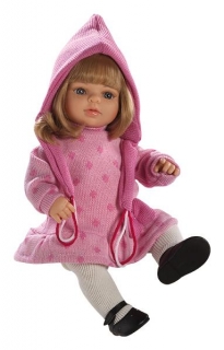Realistická panenka - holčička Laura v růžovém od firmy Berjuan ze Španělska