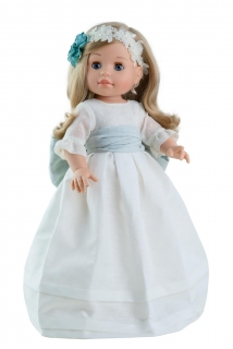 Realistická panenka Emma v bílém od f. Paola Reina ze Španělska
