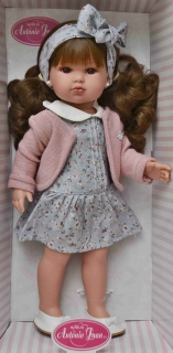 Realistická panenka Bella s mašlí od firmy Antonio Juan ze Španělska