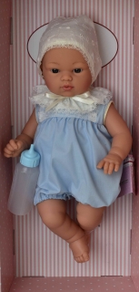Realistické miminko - chlapeček KOKE v krajkové čepičce - od firmy ASIVIL