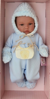 Realistické miminko - chlapeček LEO v huňatých rukavičkách - od firmy ASIVIL ze 
