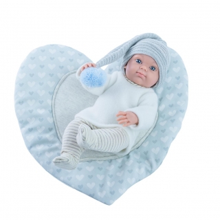 Realistické miminko - chlapeček - Mini pikolin na srdíčku