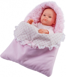 Realistické miminko - holčička - Mini pikolin ve spacím pytli