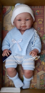 Realistické miminko - chlapeček - Mario s mašlí od firmy Lamagik