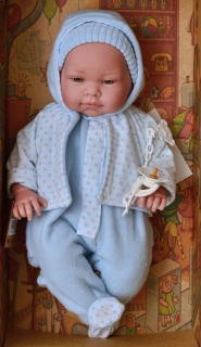 Realistické miminko - chlapeček - Mario v puntíkatém od firmy Lamagik
