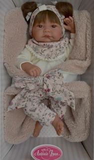 Realistické miminko - holčička Nica s culíky od Antonio Juan
