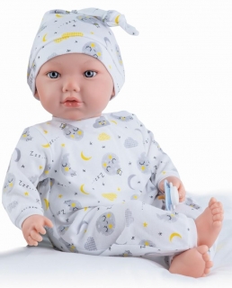 Realistické miminko - chlapeček Alan v pyžamu od španělské firmy Marina & Pau