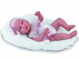Realistické miminko - holčička Andulka v krajkovém bodíčku od španělské firmy Ma